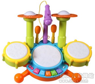 童趣之星益智乐器 儿童电子敲打爵士鼓玩具